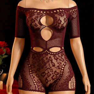 Oferta caliente: Conjunto <span class=keywords><strong>de</strong></span> lencería sexy <span class=keywords><strong>de</strong></span> malla transparente con minifalda y body sin entrepierna, ideal para venta al por mayor. - Product Image 5