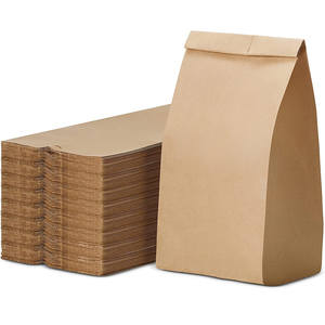 Logo stampato personalizzato riciclabile eco-friendly cartone imballaggio cibo sacchetto di carta bianco marrone Kraft regalo artigianale per la casa - Product Image 6