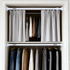 Poteau à rideau télescopique moderne robuste <span class=keywords><strong>sans</strong></span> perceuse tige de tension réglable <span class=keywords><strong>pour</strong></span> <span class=keywords><strong>baie</strong></span> <span class=keywords><strong>vitrée</strong></span> cuisine salle de bain Installation facile 25mm - Product Image 6