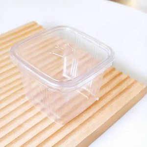 กล่องขนมพลาสติกใสทรงสี่เหลี่ยมพร้อมฝาปิด สำหรับมูส เค้ก ผลไม้สลัด ทีรามิสุ และบรรจุภัณฑ์อาหารแบบนำกลับบ้าน - Product Image 6
