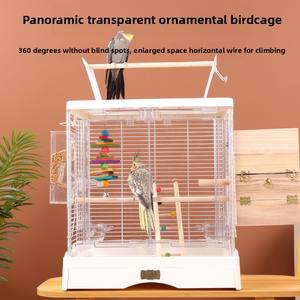 <span class=keywords><strong>Cage</strong></span> à oiseaux élégante et spacieuse avec vue dégagée, plateau coulissant et dessus ouvrant, <span class=keywords><strong>cage</strong></span> de présentation pour oiseaux pour la maison, <span class=keywords><strong>cage</strong></span> à oiseaux en plexiglas - Product Image 6