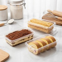 Boîte d'emballage en plastique transparente personnalisée pour pâtisseries, biscuits, gâteaux, et autres produits de boulangerie, vente en gros