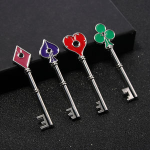 Jeu Residents Evils Remake RPD Keys Set Raccoon Police Department Square Plum Heart logo Keychain for Cosplay Jewelry - Product Image 5