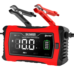 HTRC Full-Automatic 12V/24V Cargador <span class=keywords><strong>de</strong></span> batería <span class=keywords><strong>de</strong></span> coche 10A/5A Potencia rápida <span class=keywords><strong>para</strong></span> Auto Coche Motocicleta <span class=keywords><strong>Baterías</strong></span> <span class=keywords><strong>de</strong></span> plomo-ácido Tipo eléctrico - Product Image 1