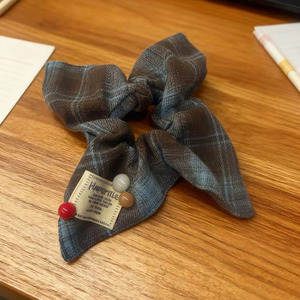 Square <b>scarf</b>, high-end scrunchie, hair tie, hair accessory, large high-elastic hair band, autumn and winter style, women's hair - Product Image 3