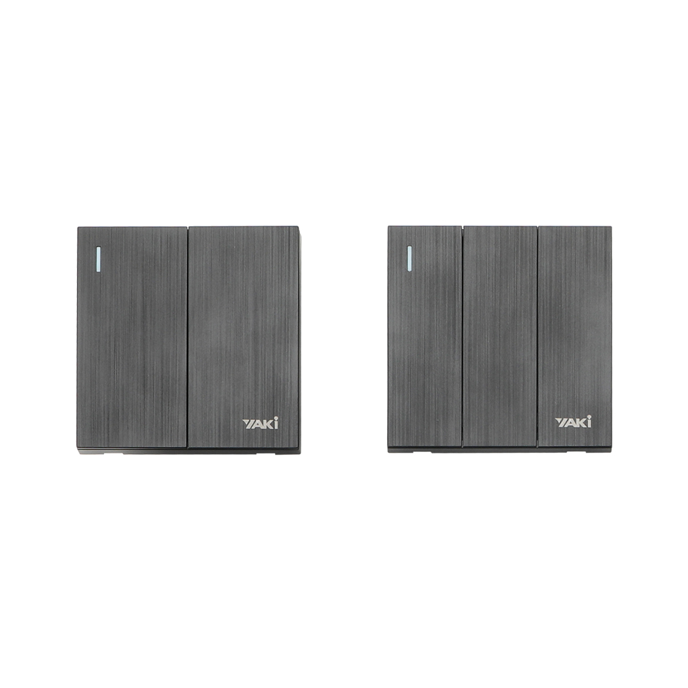 Yaki Pure Black Universal South African Double-Connected Switch