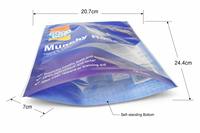 Sachet refermable transparent personnalisé en plastique pour aliments pour chiens, avec fermeture éclair et encoche de déchirement, idéal pour le stockage de gelée pour animaux de compagnie