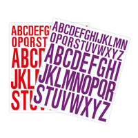 Impression d'autocollants personnalisés, autocollants colorés avec lettres et chiffres anglais, feuilles d'autocollants avec lettres de l'alphabet anglais