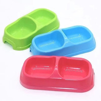 Herramientas de plástico para perros, cuenco doble con diseño de cliente, alta calidad, precio barato, disponible