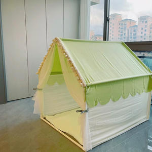 Custom <b>DIY</b> Children's PVC Pipe Playhouse Tent Frame Indoor Pet House Sports <b>Toy</b> with Cotton Princess Room New Style Playhouse - Product Image 2