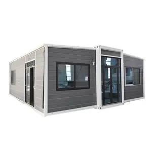 20ft 40ft prefab mở rộng container nhà thép cấu trúc có thể gập lại đúc sẵn biệt thự 4 phòng ngủ với nhà vệ sinh