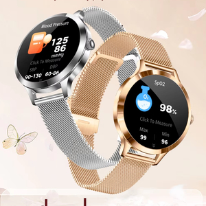 Montre connectée intelligente unisexe compacte avec écran AMOLED étanche IP68, bracelet en acier, moniteur de fréquence cardiaque et de forme physique, réveil - Product Image 1