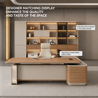 Bureau de direction modulaire minimaliste en forme de L, table de bureau de luxe, design moderne, mobilier de bureau en bois pour bureaux