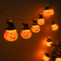 Bombinha de cor quente, 9.8ft, 20leds, uso externo, decorativo, halloween, operado a bateria