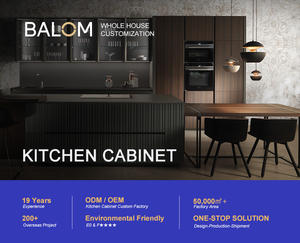 Ensemble d'armoires de cuisine en PVC design acrylique moderne et brillant Écran vibrant blanc tentant Porte en verre pour la salle <span class=keywords><strong>à</strong></span> manger-Fabriqué en Chine - Product Image 5