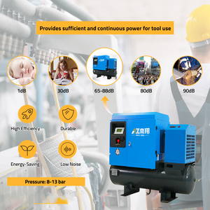 Tiếng ồn thấp Vít Máy nén khí xách tay 3.7kW 5HP 8bar 10BAR Máy nén khí máy trục vít Máy nén khí với xe tăng - Product Image 2