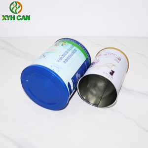 กระป๋องดีบุกโลหะทรงกลมเชื่อมด้วยอลูมิเนียมฟอยล์เกรดความปลอดภัยอาหารโปรไบโอติกสูตรอูฐนมผงกระป๋องเปล่า - Product Image 4