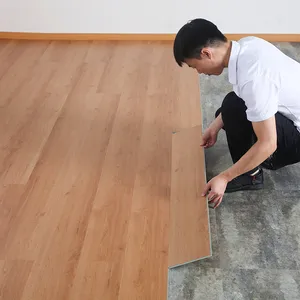 Produsen disesuaikan karpet marmer kayu gandum mengambang plastik lantai tahan air mewah vinil papan SPC laminasi lantai