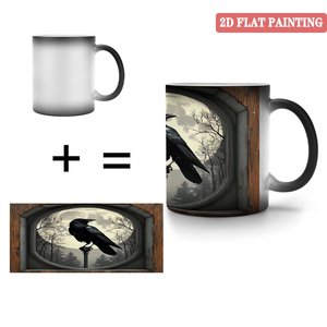 Craft Color Changing Mug Frosted Black 11oz <b>Ceramic</b> DIY Sublimation Blank <b>Cup</b> - Product Image 4
