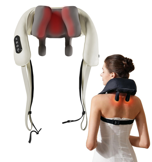 OEM ODM Professional Pain Relief 3 in 1 Multifunctional Kneading Cervical Neck and Shoulder Massage Device Machine Rechargeable