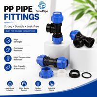 Harga Fitting Pipa Grosir 25mm Sambungan Pipa Berulir Sama dengan Fitting Kompresi PP T Joint Tee