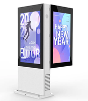 Kiosque Totem étanche à écran tactile double face 2500 lentes personnalisable pour l'extérieur Signalisation et affichage numériques pour l'extérieur
