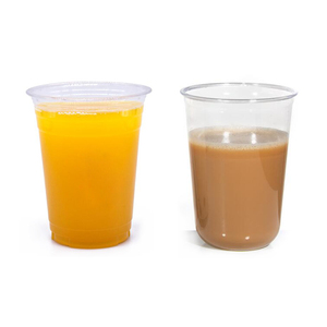 Vaso <span class=keywords><strong>de</strong></span> Plástico Transparente Desechable PET <span class=keywords><strong>de</strong></span> 10oz, 12oz, 20oz, 24oz con Tapa y Logotipo Personalizado Impreso - Product Image 1