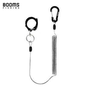 Fishing Aluminum Alloy/TPU Portable Safety Coil Retractable Lanyard with 15lb Tension for Lake River Stream - Product Image 2