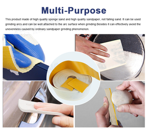 Rouleau d'éponge abrasive professionnelle pour ponçage humide et sec, lavable et réutilisable, feuille de mousse abrasive, support OEM, taille personnalisée pour meubles - Product Image 6