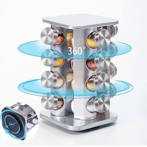 Lazy Susan Rotating Spice Rack Organizer <b>Kitchen</b> <b>Pantry</b> Spice Jar Rack Set Turntable Spice Rack Organizer - Product Image 1