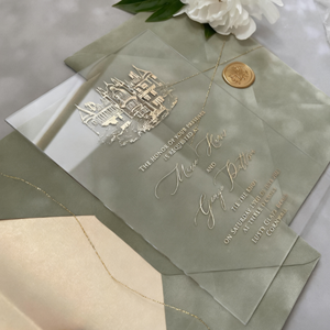 Invitación de Boda Elegante para el Día de la Madre, Papel Recubierto Ecológico, Moderno, Creativo en 3D, Tarjeta de Felicitación con Recorte y Barniz Mate - Product Image 2