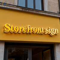 Panneaux de signalisation extérieure pour devanture de magasin, lettres 3D en métal avec éclairage LED, enseigne personnalisée avec logo lumineux, décoration pour entreprises