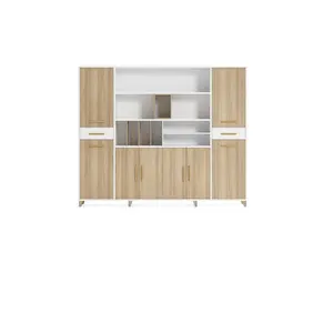 Meubles de bureau modulaires modernes, blancs, 2 portes, 4 portes et 6 portes, armoires de rangement avec mot de passe