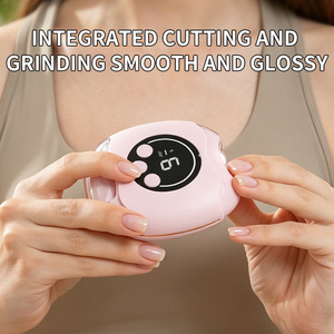 Coupe-ongles électrique portable mini rose anti-pincement pour hommes et femmes - Product Image 4