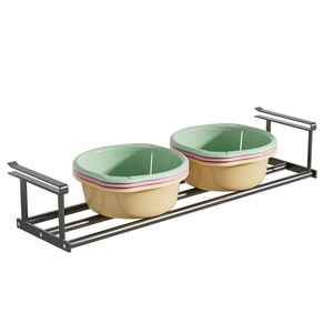Extendable Washbasin Storage Rack Rectangle Hook Type Hanging Cabinet Organizer Bathroom Vanity Under Tier - Product Image 5