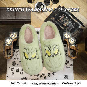 Nouvel article transfrontalier : Monstre en fourrure de Noël pour l'hiver, chaud et confortable, avec semelle extérieure en TPR, pour hommes et femmes - Product Image 4