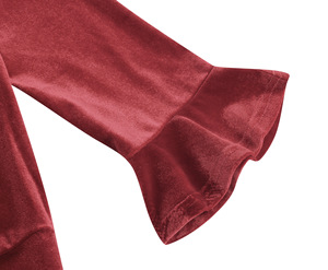 <span class=keywords><strong>Abito</strong></span> <span class=keywords><strong>Midi</strong></span> Elegante da Donna in <span class=keywords><strong>Velluto</strong></span> con Collo Alto, Stile Impero, Vestibilità Svasata, Tinta Unita, Maniche con Volant, Stile Vintage Retrò, per Autunno - Product Image 5