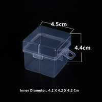 Mini boîte de rangement transparente rectangulaire en plastique, conteneurs PP de haute qualité en gros, boîte de rangement rectangulaire en vrac