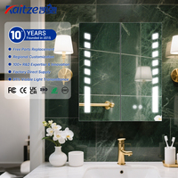 Lemari Kabinet Kamar Mandi Persegi Panjang OEM dengan Lampu LED Bersertifikasi UKCA CE ROHS, Terpasang di Dinding, Bahan Stainless Steel, Kabinet Cermin Kamar Mandi