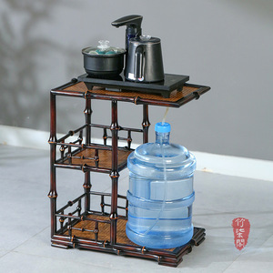 Chinese Style <b>Bamboo</b> Tea <b>Table</b> Three Tiered With Storage Rack For Living Room Coffee <b>Table</b> - Product Image 5