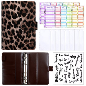 Quaderno A6 Creativo con Stampa Leopardata, a Fogli Mobili, con Chiusura a Cerniera - Edizione Regalo - <span class=keywords><strong>Libro</strong></span> per <span class=keywords><strong>il</strong></span> Budget e la Gestione del Contante - Product Image 1