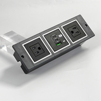 PD65W/20W Optional Tisch-Universal-PVC-Steckdose 3 USB 2M Stromkabel OEM Multi-AC-Steckdose Möbel-Steckdosenleiste
