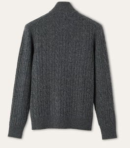 <span class=keywords><strong>Pull</strong></span> en cachemire <span class=keywords><strong>torsadé</strong></span> à <span class=keywords><strong>col</strong></span> épais pour <span class=keywords><strong>homme</strong></span>, avec logo personnalisé, style Treccia, avec demi-fermeture éclair - Product Image 6