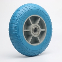 Roue plate anti-crevaison 260x85mm, roue de chariot solide en mousse PU anti-crevaison de 10 pouces