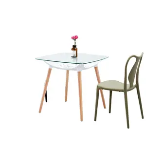 Kursi Makan kulit ek kayu Modern, kursi makan restoran multi warna, kursi makan plastik dapat ditumpuk