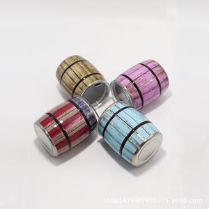 Wood-grain Wood Barrel-shaped Beer Cup Made of Stainless Steel with a Straw Coffee Mug - Product Image 4