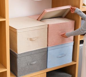 Boîte d'organisation de rangement pliable cube pliable en gros avec plinthe boîtes de rangement pour vêtements ménagers - Product Image 1