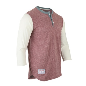 TD ZIMEGO da uomo Casual con bottoni atletici camicie girocollo manica 3/4 Baseball stile Henley - Product Image 2