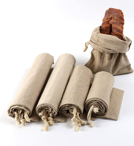 ถุงผ้าลินินพิมพ์ลายธรรมชาติ ทำมือ 100% สำหรับเก็บอาหารและใส่ขนมปัง ใช้ซ้ำได้ - Product Image 3