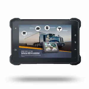 Optional ADAS and DMS vehicle Driver operation 7 inch vehicle Android 4G GPS Rugged Tablet with 4 Channel AHD Camera Input